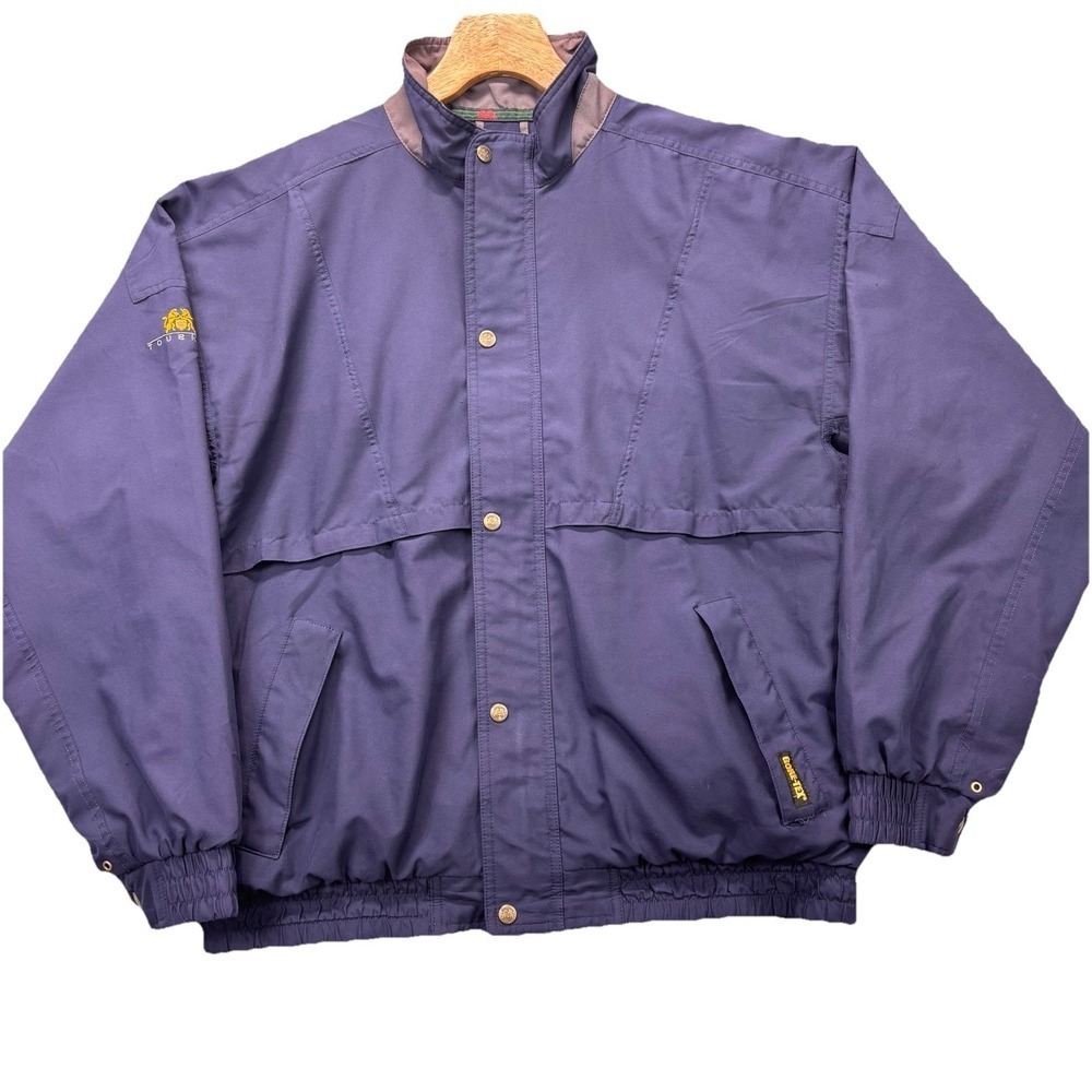 Vintage Tourney‎ Gore Tex Windbreaker Jacket Mens XL Blue Full Zip/snap Gorpcore